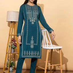 Anouk Women Ethnic Motifs Printed Regular Kurta with Trousers image 3