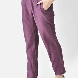 Span Printed Straight Kurta With Trousers image 4