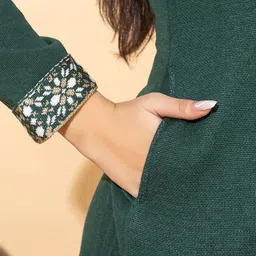 Anouk Women Printed Regular Kurta with Trousers image 5