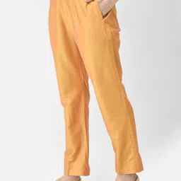 Span Floral Yoke Design Regular Thread Work A-Line Kurta with Trousers image 4