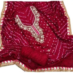 raangel Unstitched Art Silk Salwar Suit Material Dyed-picture-24