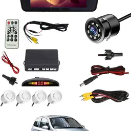 abjd Universal Black 7inch BT Screen/Reavers Parking Camera/White Sensor For Car-114 Multicolor LCD-picture-25