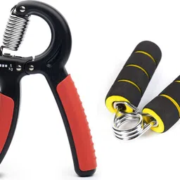 fitnesstricks Combo Hand Gripper with Foam Hand Gripper Home Gym Exerciser (Pack of 2) Fitness Accessory Kit Kit-picture-22