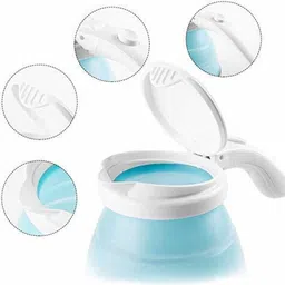 cierie Travel Electric Portable Kettle Foldable 600ML Kettle Silicon 220V 50Hz Hot Water Boiler & Tea Heater for Travelling, Office And Home Use Electric Kettle image 2