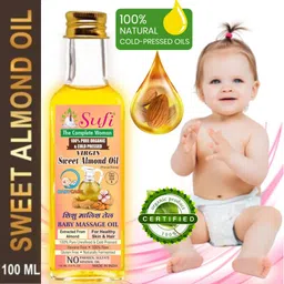 New Advance Virgin Sweet Almond Baby Massage Oil. Organic! 100% Pure & Cold Press ! Natural Almond body massage oil is used to massage your little ones strengthens the bones, and boosts weakness and sickness. Almond massage oil babies made from unsaturated fats, nutrients, supplements, and required ingredients take care of the child's dry skin. Also, keep sound and sparkling skin every time. It is also the best for the child's body parts (from top-to-toe) that keeps the skin secure from unsafe microbes, etc.-image-66