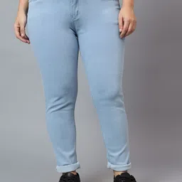 nifty Women Skinny Mid Rise Light Blue Jeans-picture-15