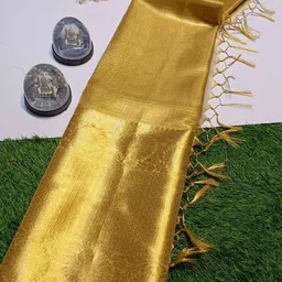 nzsilk Woven Banarasi Tissue Saree image 2