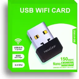 HexaGear Smooth Streaming WiFi Adapter USB for Laptop Computer and PC WiFi Access USB Adapter image 1