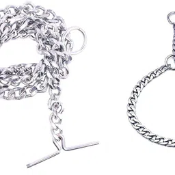 hundur store Iron Choke Chain + Grind Heavy Dog Chain Leash with Heavy Hook Dog & Cat Harness & Chain image 1