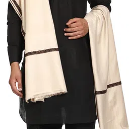 KASHMIRI TREND Wool Solid, Striped Men Shawl image 4