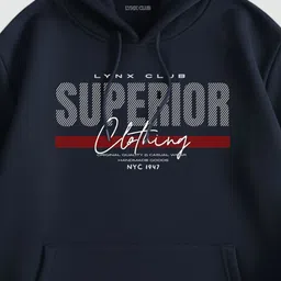 lynx club Men Full Sleeve Printed Hooded Sweatshirt image 3