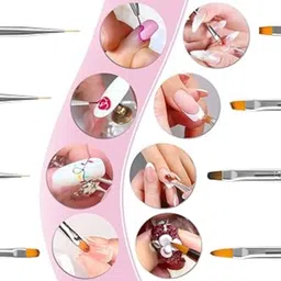 koccido Nail Painting Brushes/Drawing Pen/ Nail Brush/Nail Art Design Pink Pen image 2