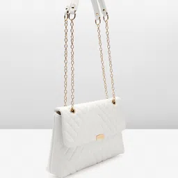 Lino Perros Structured Shoulder Bag with Quilted Detail image 3