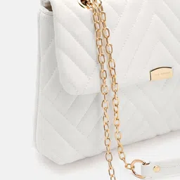 Lino Perros Structured Shoulder Bag with Quilted Detail image 5