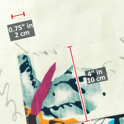 Story@home Set of 2 White & Blue Room Darkening Window Curtain image 3