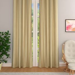 THE CONVERSION Beige 2 Pieces Room Darkening Door Curtain-picture-7