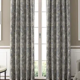 GM New Classics Grey & White 2 Pieces Abstract Room Darkening Door Curtain-picture-41