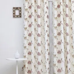 Ariana Lavender & White Floral Black Out Long Door Curtain-picture-27