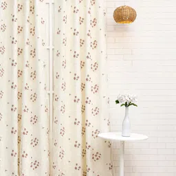 Ariana White & Pink Floral Black Out Long Door Curtain-picture-10