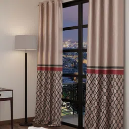 Stoa Paris Versailles Sateen Printed Noble Rose Long Door Curtain-image-39