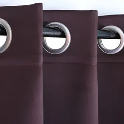 THE CONVERSION Coffee Brown Black Out Long Door Curtain image 5