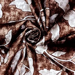 kopa BIANCA Brown & Off White Set of 2 Floral Door Curtains image 5