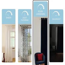 Kraftiq Homes PlainPunching Maroon & White 3 Pieces Room Darkening Door Curtains image 2