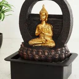 Home Centre Gold-Toned & Black Buddha Fountain-picture-20