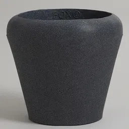 yuccabe italia 12 Inch Round Grey Polymer Floor Planter image 2