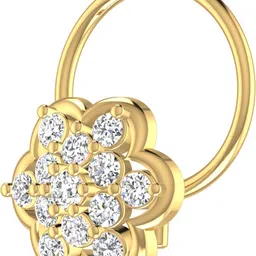 avsar Vishaka 14kt Cubic Zirconia Yellow Gold Nose Wire image 2