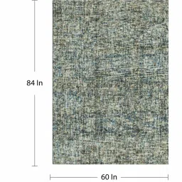 Indigo Wool Abstract 7' x 5' Hand tufted Carpet By Kaleen India image 4
