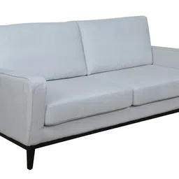 casacraft from pepperfry Tilburg Fabric 3 Seater Sofa In Indigo Silver Colour image 5