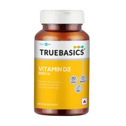 TrueBasics Vitamin D3 For Healthy Bones & Strong Muscles - 50 Capsules image 1