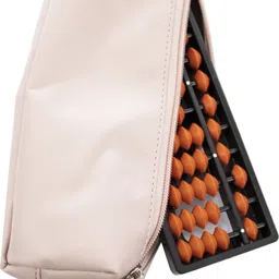 spillbox Abacus Math Learning Kit for Kids 13 Rod Brown with Square Pouch -Pink image 5