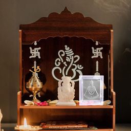 MEMOIR Pure Silver foil Khatu Shyam Stand Religious Figurine Showpiece-picture-48