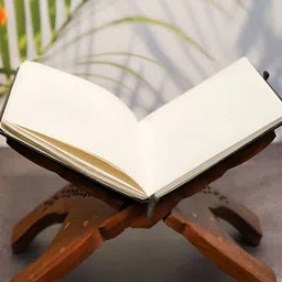 ADA Handicraft Brown Self Design Super Strong Wooden Polished Holy Book Stand image 4