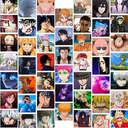 Paper9store Pack of 48 Anime Icon Posters 4 by 4 inch Anime Room Decor Self Adhesive Wall Posters Kit for Room Decoration Anime Decor Posters Photographic Paper-image-32