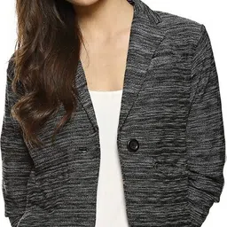campus sutra Women Solid Single Breasted Casual Blazer-picture-16