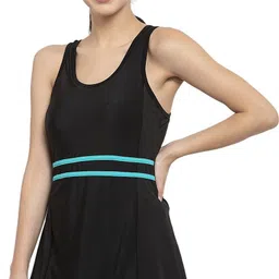 cukoo Solid Women Swim-dress Black Swimsuit image 4