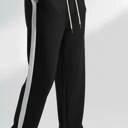 dockstreet Men Solid Black Track Pants-picture-28