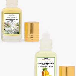 Menjewell Pack of 2 Rajnigandha Juicy Pineapple Attar 10 ml image 3