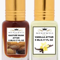 Menjewell Set Of 2 Kasturi Musk & Vanilla Attar-picture-32