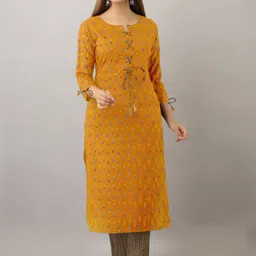ftDiva Ethnic Motifs Printed Straight Kurta image 5