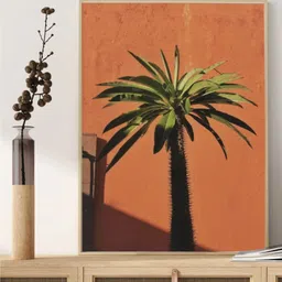 INDIAN CLASSIC ART Green & Brown Palm Tree Desert Wall Art-picture-20