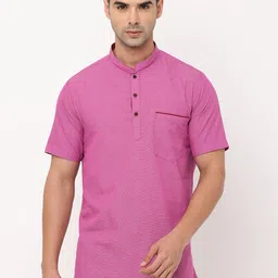 NIRVAAN Mandarin Collar Straight Regular Cotton Kurta-picture-18