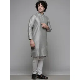MAAHI FABS Mandarin Collar Thread Work Straight Kurta-picture-20