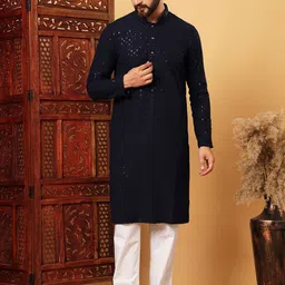 House of Pataudi Embroidered  Kurtas-image-55
