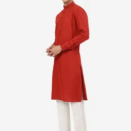 Modi Kurta Men Red Thread Work Kurtas image 5