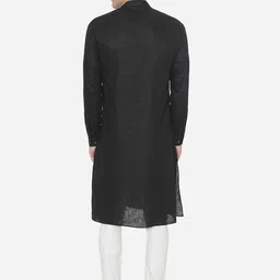Modi Kurta Men Black Regular Fit Straight Kurta image 4