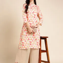 Sangria Geometric Printed Straight Kurta image 5